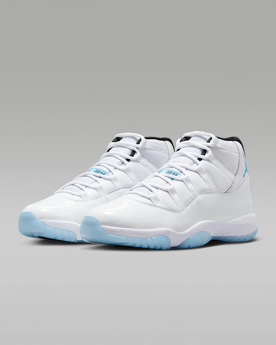 Jordan 11 blanco con azul store